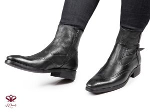 نیم بوت چرم مردانه مدل مارتین 6