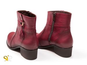 پاشنه پهن ۵ سانتی متری نیم بوت زنانه کاردین - پوتین تخت زنانه