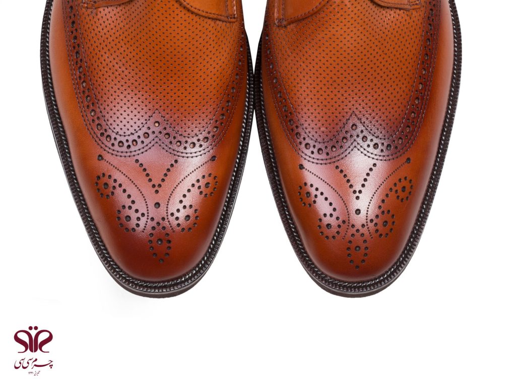 کفش مردانه طرحدار رسمی مدل بتا عسلی
