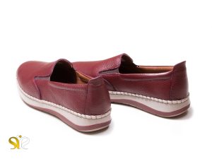 زیره ۲ سانتی متری کفش دخترانه تخت چرمی