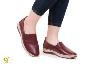 کفش دخترانه تخت مدل ماندی زرشکی