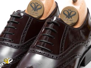 کفش مجلسی مردانه مدل آذین قهوه ای مات ورنی