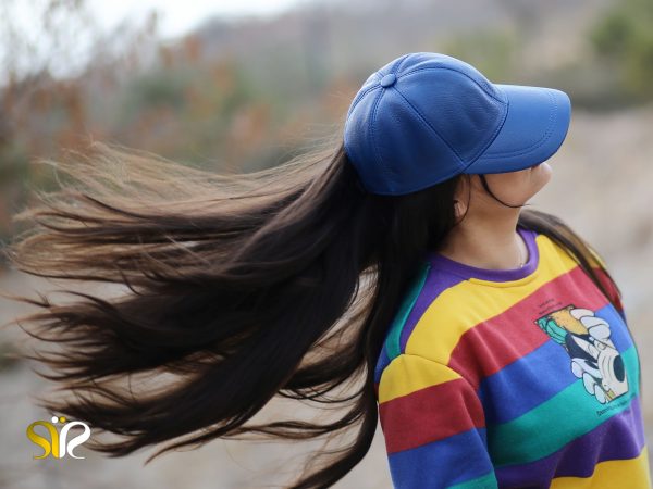 کلاه چرمی رنگ آبی - تصویر 2