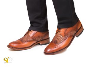 عکس کفش مجلسی مردانه دست دوز چرم مدل سانچز