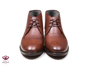 بوت مردانه اداری و پرسنلی چرمی مدل سوارز عسلی