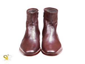 چرم مات و درخشنده نیم بوت مردانه