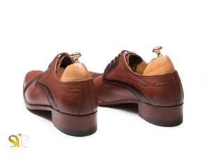 کفش مردانه تمام چرم با پاشنه 4 سانتی متری