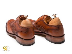 پاشنه چرم کفش مجلسی مردانه دستدوز سانچز
