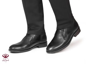 نیم بوت مردانه قابل ست با تمامی استایل ها مدل سوارز مشکی