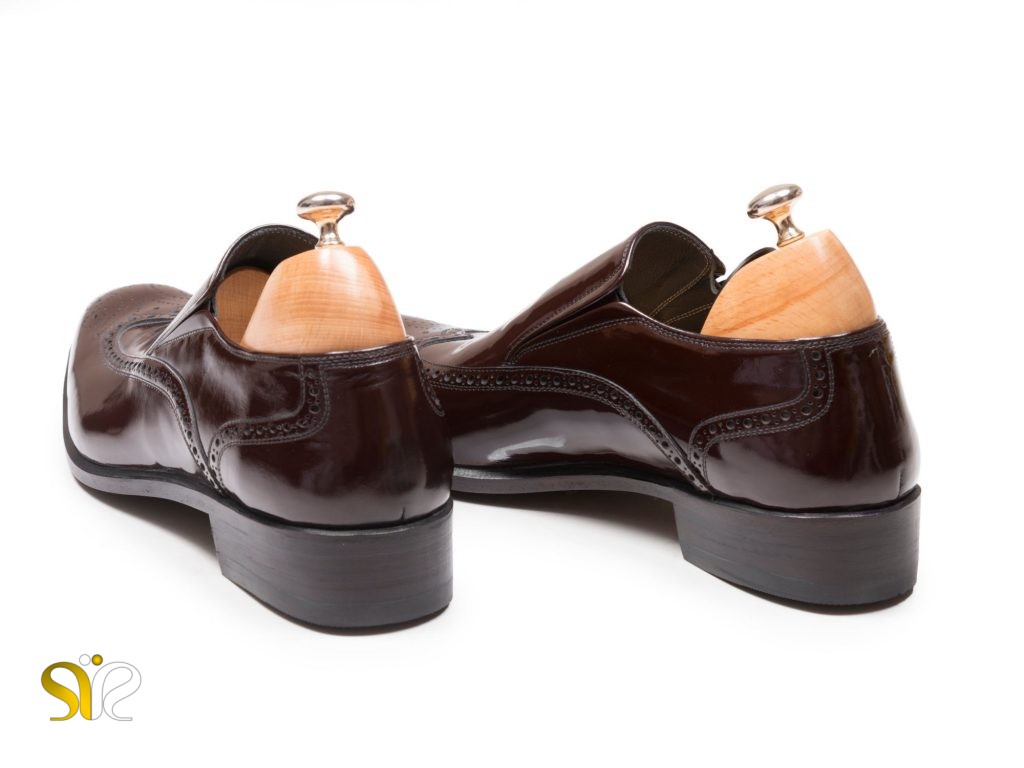 کفش ورنی مجلسی مردانه بدون بند آذران