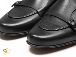 کفش چرم مات مشکی مردانه مدل ماریو