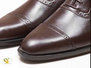 چرم مات رنگ قهوه ای سوخته کفش تمام چرم مدل پاناما