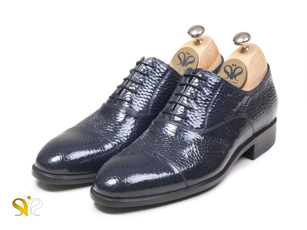 عکس مدل کفش شیک مجلسی مردانه پاریس رنگ سرمه ای