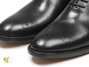 چرم مشکی مات واکس خور کفش مردانه چرم مدل آرگون