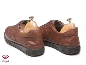 کفش مردانه لژدار چرمی مدل پلیسر عسلی