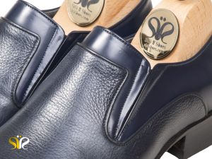 کفش مردانه چرم تبریز بی بند مدل آلدو