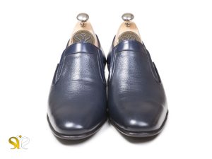 کفش چرم تبریز مدل آلدو سرمه ای