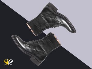 پوتین تمام چرم دستدوز مردانه مدل شکسپیر سی سی