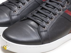 کفش اسپرت چرم پسرانه مشکی مدل کریس