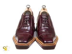 کفش تبریز مدل دامادی پریمو سفارشی زرشکی