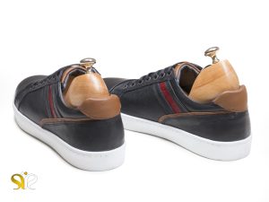 کفش چرم اسپرت مردانه مدل کریس مشکی