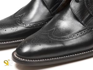 کفش چرم تبریز مدل شکسپیر تمام دستدوز