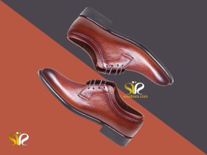 کفش چرم سی سی مدل هاکان رنگ عسلی قهوه ای