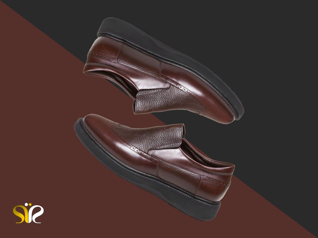 کفش اسپرت کلاسیک مردانه چرمی مدل پاما بی بند قهوه ای
