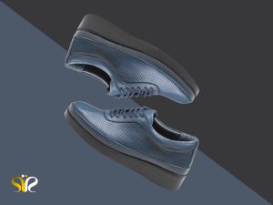 کفش زنانه تخت آبی رنگ مدل دیلا