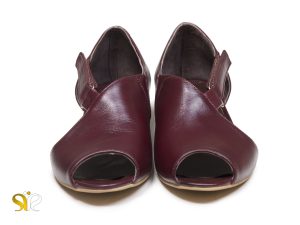 کفش زنانه تخت مدل بیندا زرشکی
