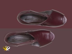 کفش زنانه تخت مدل بیندا زرشکی