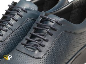 کفش چرم تبریز مدل دیلا رنگ آبی