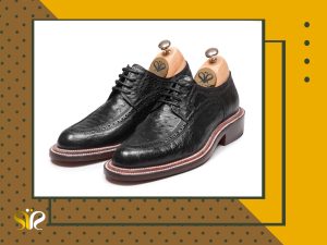 کفش چرم دست دوز تبریز مدل برلیان وی آی پی سی سی رنگ مشکی