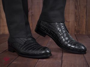 کفش چرم مردانه پوست ماری