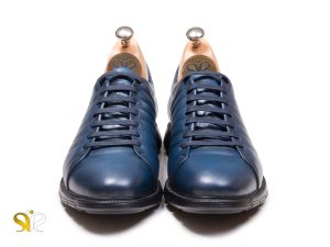 کفش اسنیکر مردانه چرم مدل مارسل سورمه ای