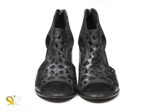 کفش تابستانه زنانه پاشنه دار مدل لاله مشکی