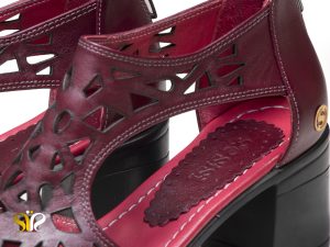 کفش تابستانی زنانه مدل لاله رنگ زرشکی