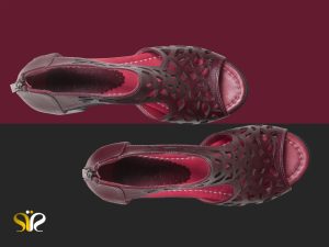 کفش تابستانی زنانه مدل لاله رنگ زرشکی