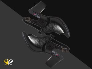 کفش زنانه پاشنه بلند جلوباز مدل مایلین مشکی