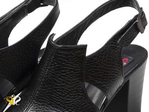 کفش زنانه پاشنه بلند جلوباز مدل مایلین مشکی