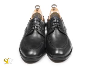 کفش چرم دستدوز مردانه مدل فاویو مشکی