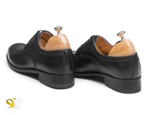 کفش چرم دستدوز مردانه مدل فاویو مشکی