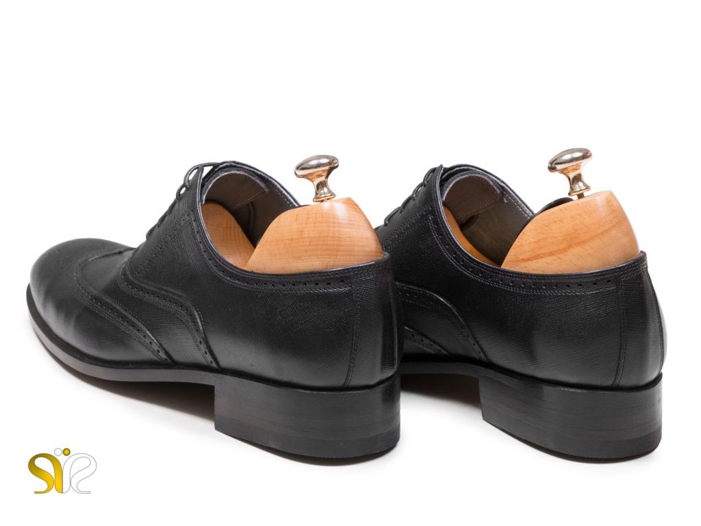 پاشنه ۳ سانتی متری کفش رسمی مجلسی چرم مردانه