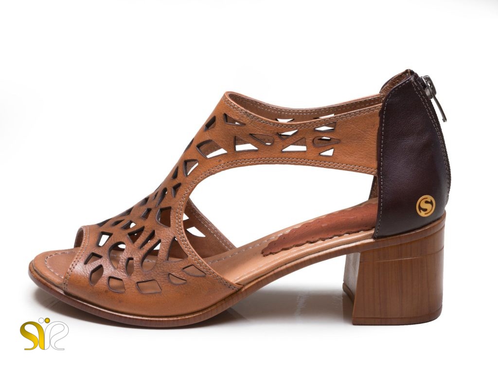 کفش زنانه تابستانی مدل لاله رنگ عسلی