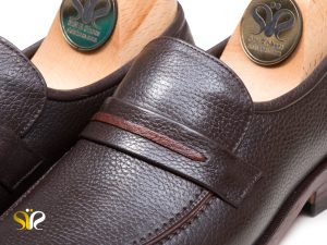 کفش چرم تمام دستدوز مردانه مدل وطن رنگ قهوه ای