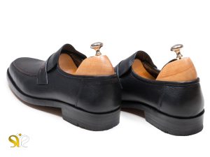 کفش چرم تمام دستدوز مردانه مدل وطن رنگ مشکی