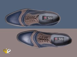 کفش چرم دستدوز تبریز مدل والیس سرمه ای طوسی - 2