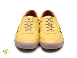 کفش تخت دخترانه مدل نگین رنگ زرد