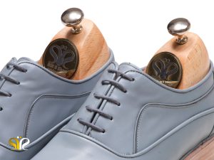 کفش مردانه چرم مدل اسپانیایی رنگ طوسی