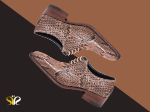 کفش مجلسی مردانه با پوست طبیعی مار
